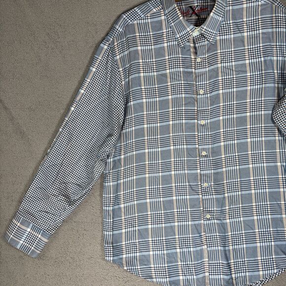 Robert Graham Shirt Men’s Size 2XL Houndstooth Plaid Flipcuff Mixed Media Luxury - Picture 4 of 16
